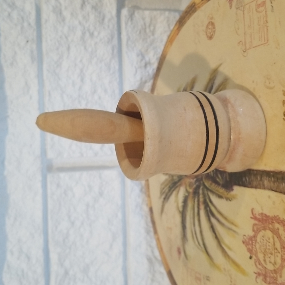 Antique Apothecary Mortar Pestle 2 Piece Wood Set